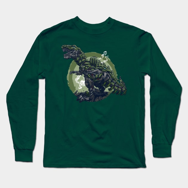 Mecharex Rises - Green Long Sleeve T-Shirt by PosterpartyCo